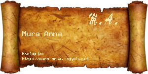 Mura Anna névjegykártya