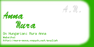 anna mura business card